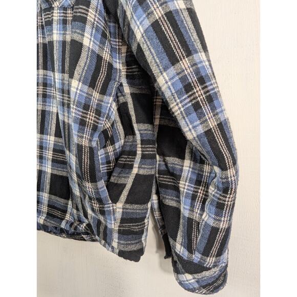 Legendary Outfitters Men’s Flannel Jacket Plaid Hooded Button Front Cotton Small - Picture 5 of 13